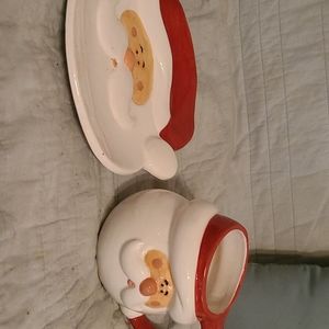 Santa's cookie dish and mug